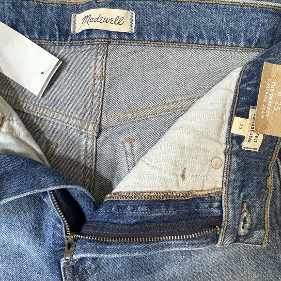 MADEWELL Women's The Perfect Vintage Denim Jeans Blue Size 25 NWT - Picture 3 of 7
